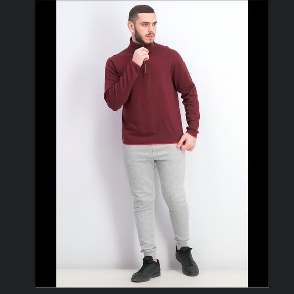 Robert Graham Elliot Quarter Zip Pullover Sweater sz 2X berry maroon - Picture 1 of 8